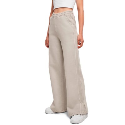 панталони,дамски,панталони,urban,classics,heavy,terry,garment,dye,slit,pants,warm,grey,(grey)