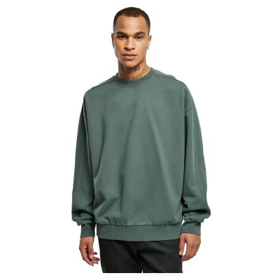 блуза,мъжки,пуловери,urban,classics,heavy,terry,garment,dye,sweatshirt,green,(bottle,green)