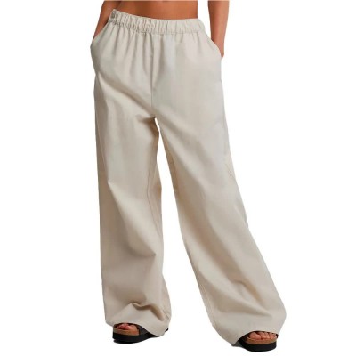 панталони,дамски,панталони,urban,classics,linen,mixed,wide,pants,beige,(soft,seagrass)