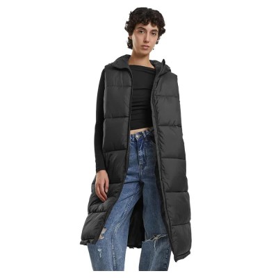 потник,дамски,потници,urban,classics,long,hooded,puffer,vest,black