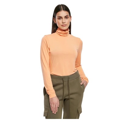 тениска,дамски,тениски,urban,classics,modal,long,sleeve,high,neck,t,shirt,papaya,(orange)
