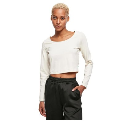 тениска,дамски,тениски,urban,classics,organic,wide,neck,cropped,long,sleeve,t,shirt,white,sand,(white)