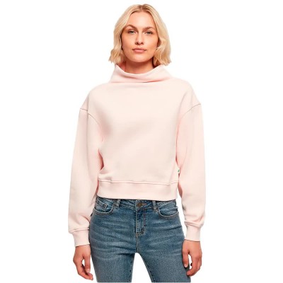 блуза,дамски,блузи,urban,classics,organic,short,high,neck,sweatshirt,pink