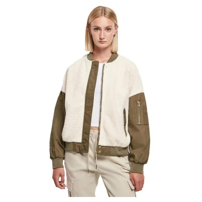 яке,дамски,якета,и,палта,urban,classics,oversized,sherpa,mixed,bomber,jacket,white