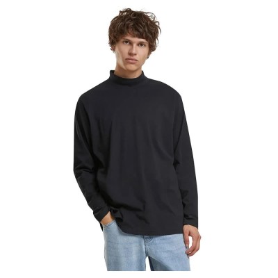тениска,мъжки,тениски,urban,classics,mock,neck,long,sleeve,t,shirt,black