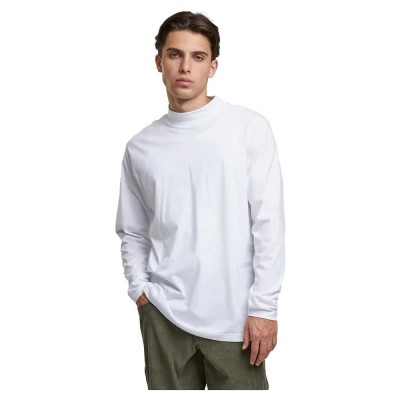 тениска,мъжки,тениски,urban,classics,mock,neck,long,sleeve,t,shirt,white