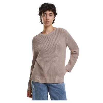 блуза,дамски,пуловери,дамски,плетени,дрехи,urban,classics,rib,knit,sweater,dusk,rose,(brown)