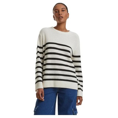 блуза,дамски,пуловери,дамски,плетени,дрехи,urban,classics,rib,striped,sweater,white,(white,sand,black)