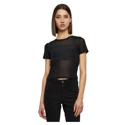 тениска,дамски,тениски,urban,classics,short,mesh,short,sleeve,t,shirt,black,(black)