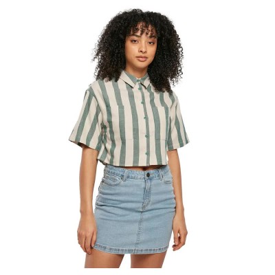 риза,с,къс,ръкав,дамски,ризи,urban,classics,short,oversized,stripe,short,sleeve,shirt,beige,(green,lancer,soft,seagrass)