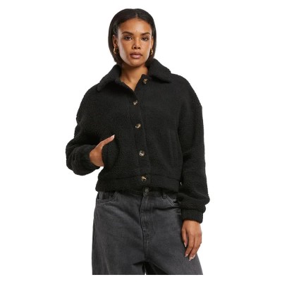 яке,дамски,якета,и,палта,urban,classics,short,sherpa,jacket,black