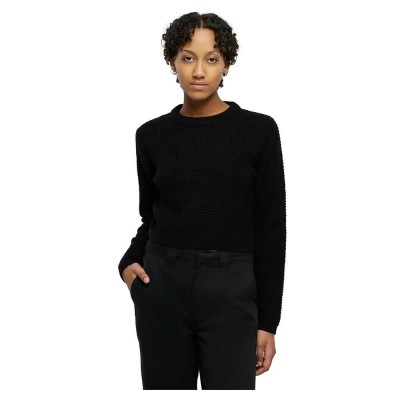 блуза,дамски,пуловери,дамски,плетени,дрехи,urban,classics,short,waffle,sweater,black,(black)