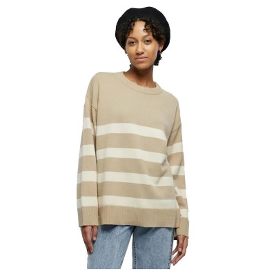 блуза,дамски,пуловери,дамски,плетени,дрехи,urban,classics,striped,knit,sweater,beige