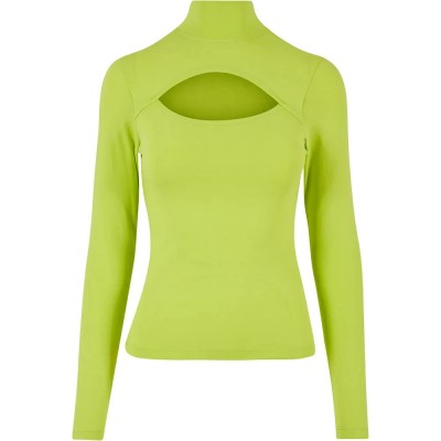 тениска,дамски,тениски,urban,classics,tb4513,long,sleeve,high,neck,t,shirt,yellow,(frozen,yellow)
