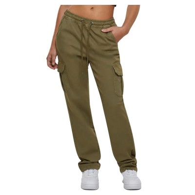 панталони,дамски,панталони,urban,classics,twill,high,waist,cargo,pants,tini,olive,(green)