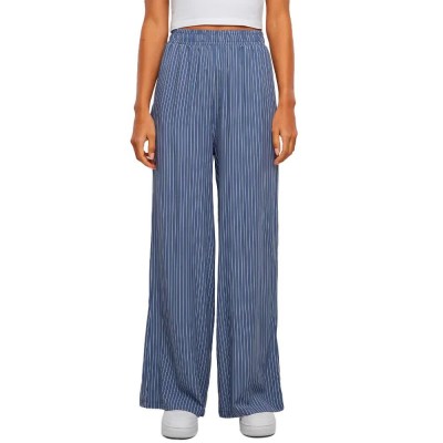 панталони,дамски,панталони,urban,classics,viscose,resort,pants,vintage,blue,stripe,(blue)