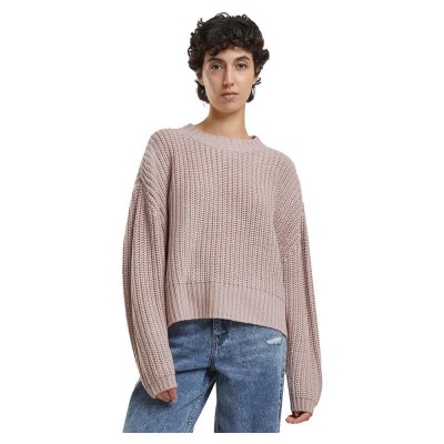 блуза,дамски,пуловери,дамски,плетени,дрехи,urban,classics,wide,basic,oversized,sweater,dusk,rose,(pink)