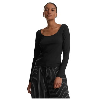 тениска,дамски,тениски,urban,classics,wide,neck,long,sleeve,t,shirt,2,units,black,(black,white)