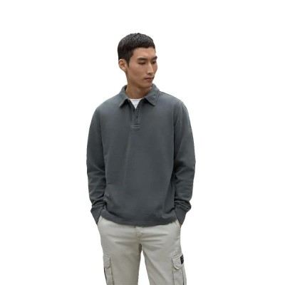 мъжки,блузи,с,яка,ecoalf,lucas,long,sleeve,polo,asphalt,(grey)