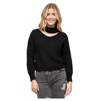блуза,мъжки,пуловери,дамски,пуловери,cloud5live,high,neck,sweater,black,(black)