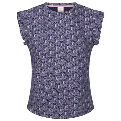тениска,дамски,тениски,trespass,salma,sleeveless,t,shirt,navy,print,(purple)