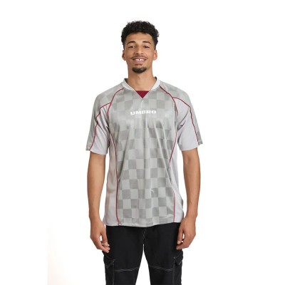 тениска,мъжки,тениски,umbro,panelled,short,sleeve,t,shirt,silver,griffin,oyster,mushroom,red,dahlia,(grey)