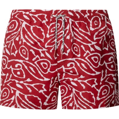 бански,гащета,мъжки,бански,костюми,pepe,jeans,abstract,leaf,swimming,shorts,red