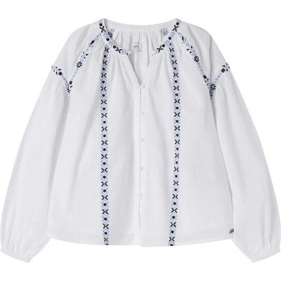 риза,с,дълъг,ръкав,детски,ризи,pepe,jeans,ada,long,sleeve,shirt,white