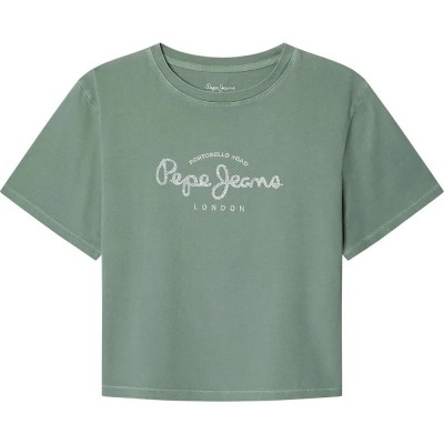 тениска,детски,тениски,pepe,jeans,alma,short,sleeve,t,shirt,green,(umber,green)