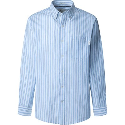 риза,с,дълъг,ръкав,мъжки,ризи,pepe,jeans,aran,long,sleeve,shirt,blue
