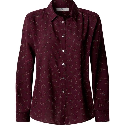 риза,с,дълъг,ръкав,дамски,блузи,дамски,ризи,pepe,jeans,bendis,long,sleeve,shirt,red