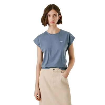 тениска,дамски,тениски,pepe,jeans,blooma,short,sleeve,t,shirt,drill,blue,(blue)