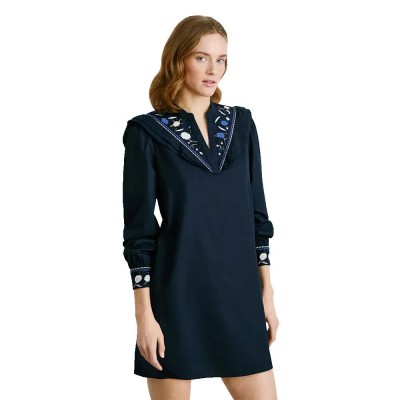 рокля,дамски,поли,и,рокли,pepe,jeans,bunny,3,4,sleeve,dress,blue,(dulwich,blue)