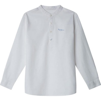 риза,с,дълъг,ръкав,детски,ризи,pepe,jeans,chamber,long,sleeve,shirt,white