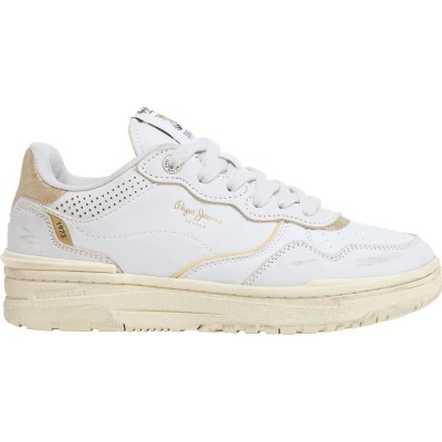 маратонки,дамски,маратонки,pepe,jeans,chester,distress,trainers,white