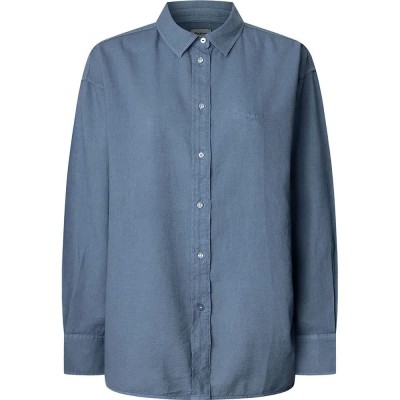 риза,с,дълъг,ръкав,дамски,блузи,дамски,ризи,pepe,jeans,chipper,long,sleeve,shirt,blue,(steel,blue)