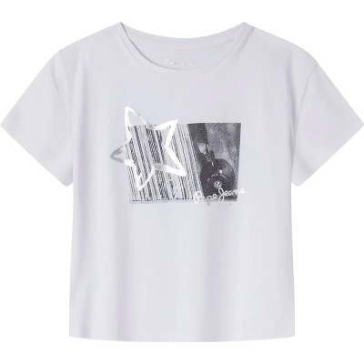 тениска,детски,тениски,pepe,jeans,cintia,short,sleeve,t,shirt,white,(white)