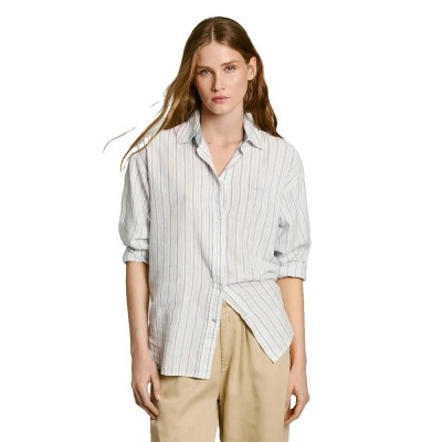 риза,с,дълъг,ръкав,дамски,блузи,дамски,ризи,pepe,jeans,dark,long,sleeve,shirt,dazed,blue