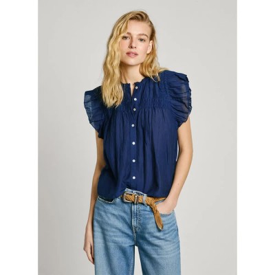 риза,с,къс,ръкав,дамски,ризи,pepe,jeans,diallo,short,sleeve,shirt,blue,(ocean,blue)