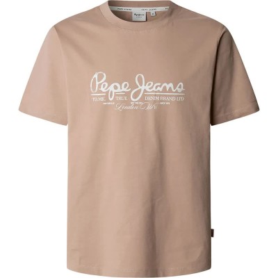 тениска,мъжки,тениски,pepe,jeans,dumas,tee,short,sleeve,t,shirt,light,beige,(beige)