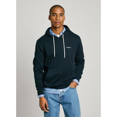 суичър,мъжки,пуловери,pepe,jeans,essential,hoodie,blue,(dulwich,blue)
