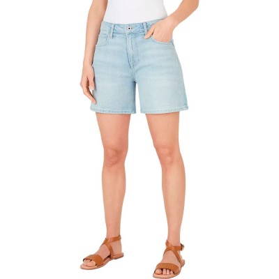 къси,панталони,дамски,панталони,pepe,jeans,fitted,mary,high,waist,denim,shorts,blue,(denim,bleach,used)