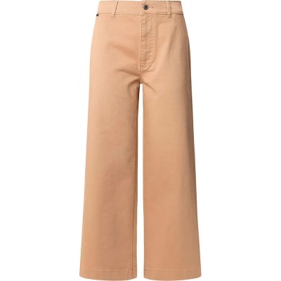 панталони,дамски,панталони,pepe,jeans,high,rise,wide,crop,tania,pants,brown
