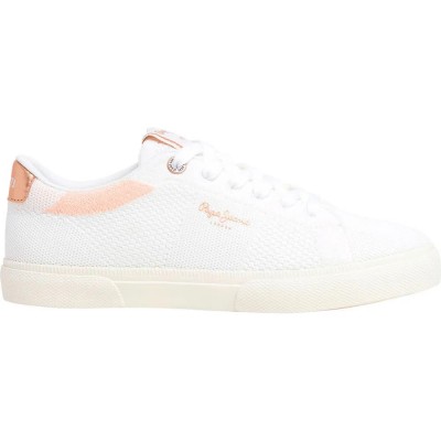 маратонки,дамски,маратонки,pepe,jeans,kenton,knit,trainers,white
