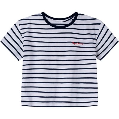 тениска,детски,тениски,pepe,jeans,jeanne,short,sleeve,t,shirt,navy,(white)