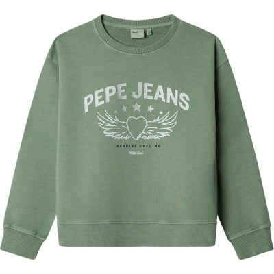 блуза,детски,блузи,pepe,jeans,louise,sweatshirt,myrt,green,(green)