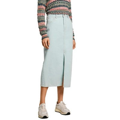 пола,дамски,поли,и,рокли,pepe,jeans,midi,skirt,blue