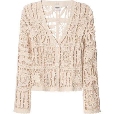 жилетка,дамски,пуловери,дамски,плетени,дрехи,pepe,jeans,olympia,cardigan,mousse,white,(beige)