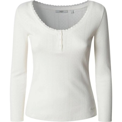 тениска,дамски,тениски,pepe,jeans,ramy,long,sleeve,t,shirt,white,(mousse,white)