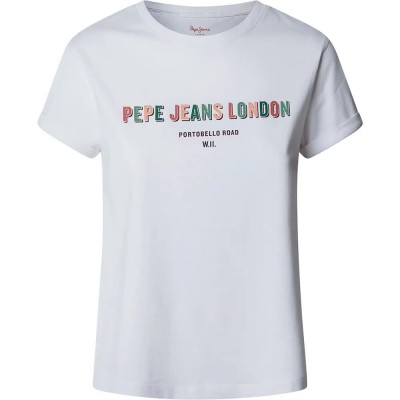 тениска,дамски,тениски,pepe,jeans,rufina,short,sleeve,t,shirt,white